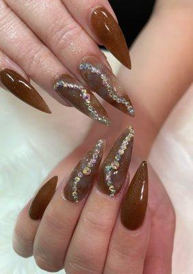 Marble Cake Stiletto Full Set