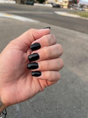 Black acrylic nails!