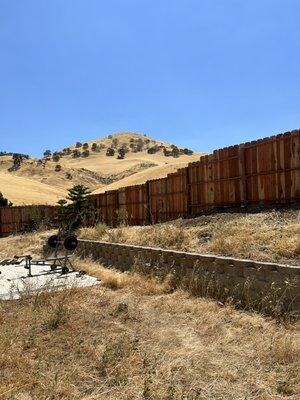 Cedar wood fence