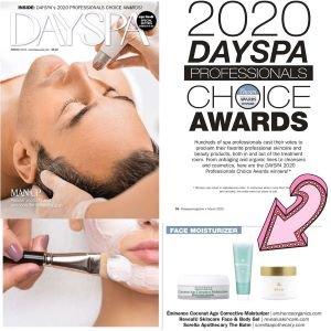 BEST FACE MOISTURIZER 2020 DaySpa Professional Choice Award