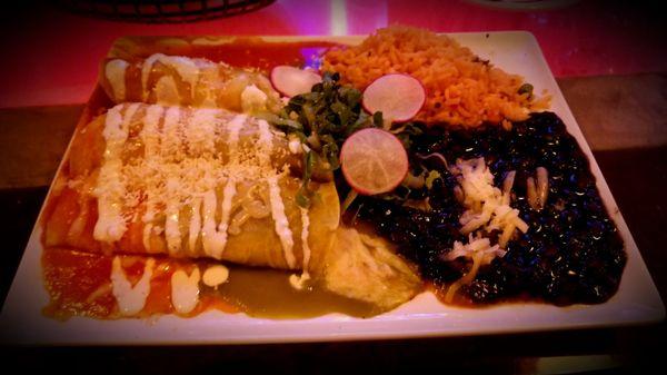 Perfect Enchiladas. I love this place.