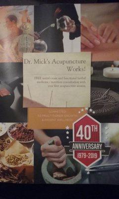 Dr. Mick is one of the most experienced and highly trained natural doctors in teh Hoover area. Top notch acupuncture doctor