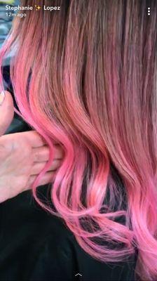 Pink ombre Done by Stephanie