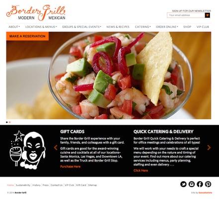 Border Grill Restaurant Website Design