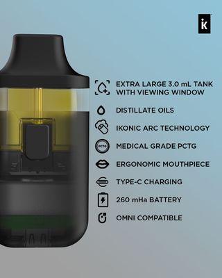 he iKrusher Porto is a compact, button-activated, disposable all-in-one vape with BIG tank options, including 2 and 5 mL.