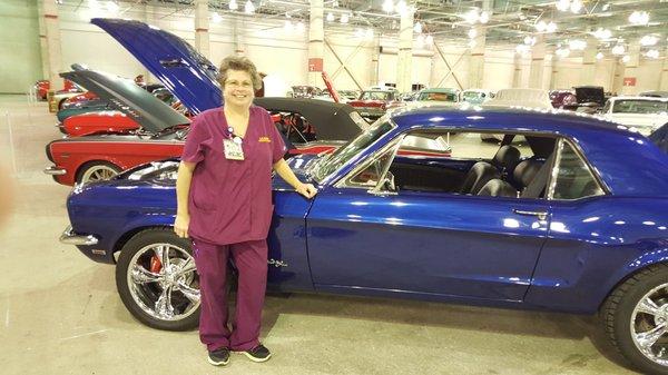 My wife Patty in her University of California Davis Medical Center scrubs. She worked herself into an early grave.