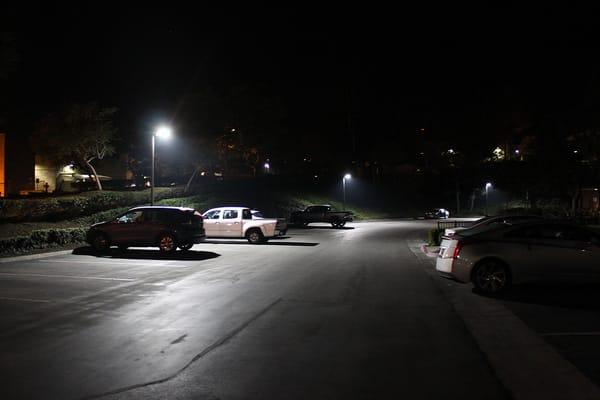 LED light at parking lot