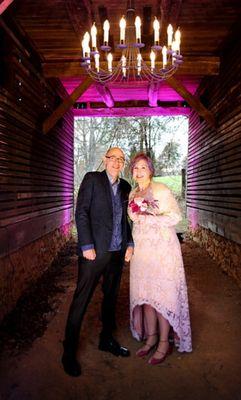 Custom creation by mika inatome. Custom dyed rose pink French Lace raised front dress