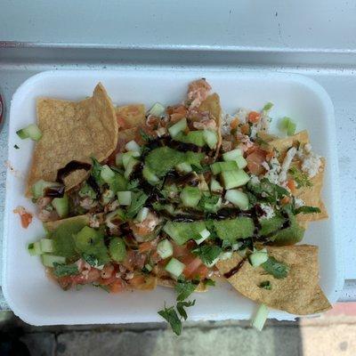 Tostada de ceviche