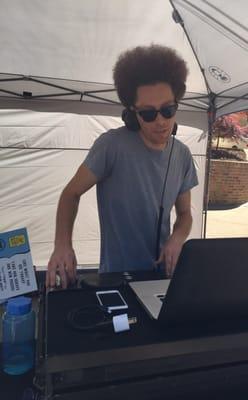 DJ Mike Zarin entertaining at Atlanta Streets Alive