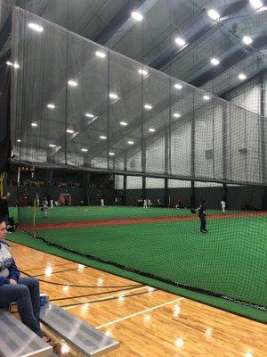 Indoor softball.