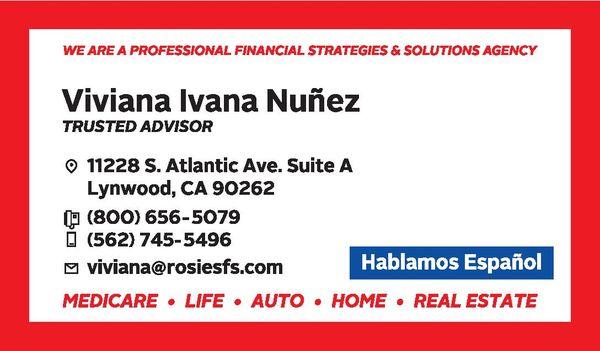 Viviana Ivana Nuñez - Trusted Advisor Hablamos Español