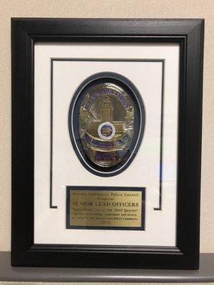 Check this sharp looking plaque with an LAPD badge  Five star