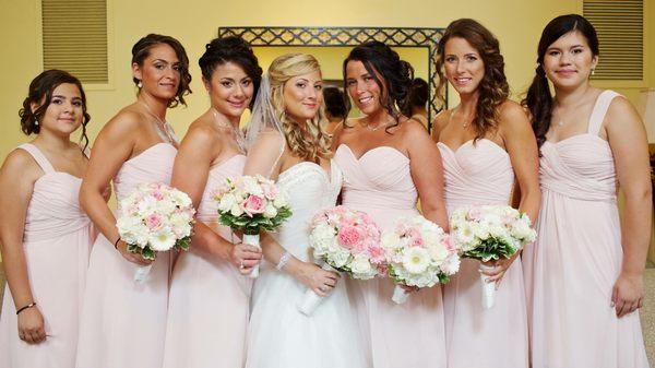 Bombshell bride and her Beauties