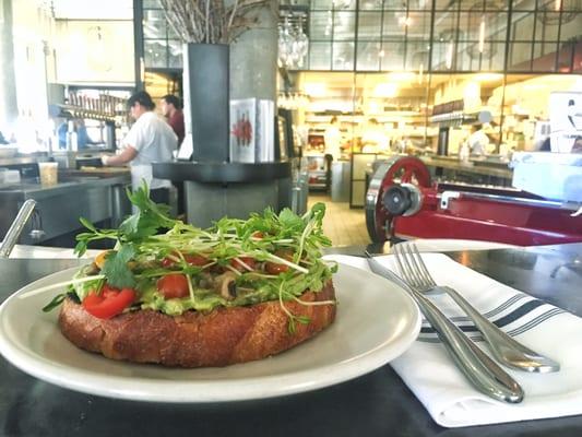 Avocado toast from the Bica lunch menu