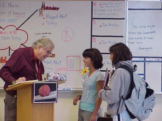 Brian teaching Hypnosis at a nearby Beverly Hills high school.