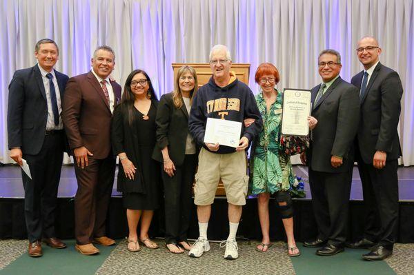 Jeff and I were nominated by Garey High School Principal Marco Sanchez for a Community Service Award 2018.  #Proud2BePUSD