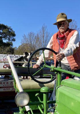 Fellow who gives folks a free ride thru Carmel valley wine area