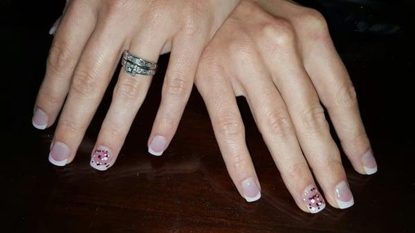 Christmas thin acrylic overlay, 1 opening left on Tuesday at 10, call now and receive  $10 off new clients. 727-418-1450