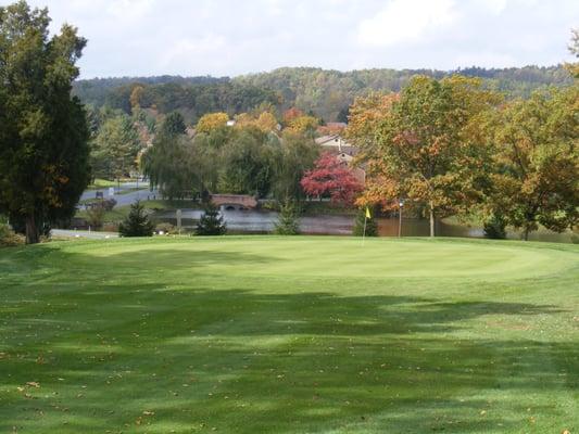 17th hole with nice view of the lake.