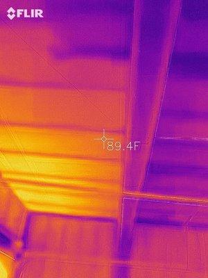 Thermal photos showing poor insulation