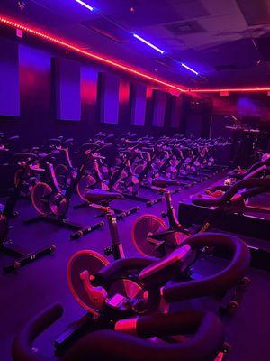 Our spin room with 29 Keiser bikes, new sound system and air conditioning!