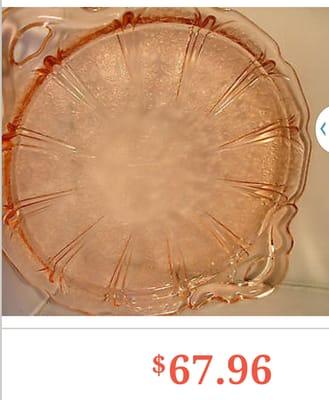 Looking to find someone interested in buying this depression glass platter. Not asking for price shown.