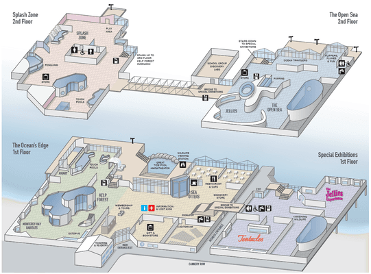 Monterey Bay Aquarium Visitor Map