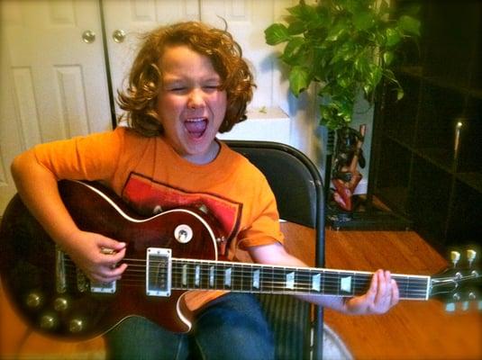 7 y/o Jack, rocking out!