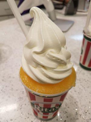 Mango Gelati: Italian ice on the bottom topped with frozen custard. Sooooo good!