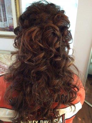 My gorgeous wedding hair styled by Nancy