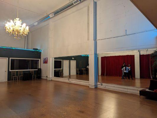 Larger and main dance studio