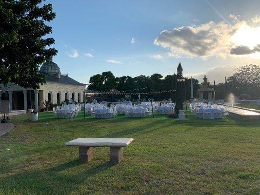 View of set up from a distance.