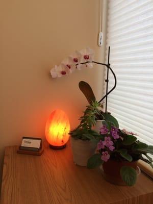 A pretty corner of one of our treatment rooms