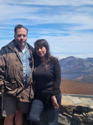 Atop the Mt. Haleakala crater