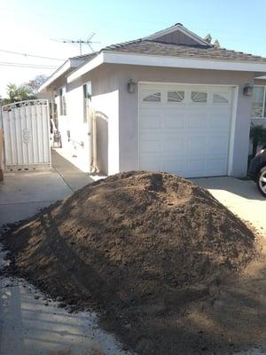 Top soil delivered to your house (fee)