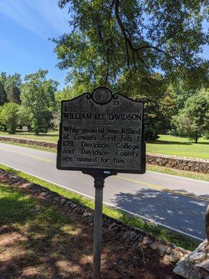 William Lee Davidson Historical Marker