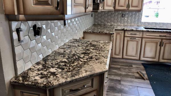 Hex Tile Backsplash