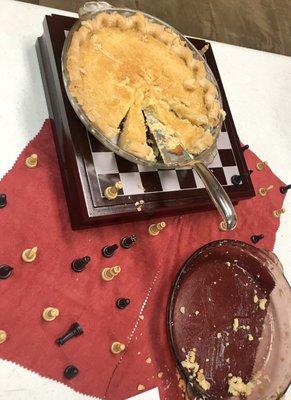 Chess Pie, Cordova's 2nd Annual Pie Baking Competition at the Harvest Festival! Delicious and a creative display!