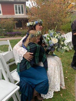 The bride and ring bearer.