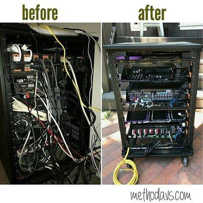 Wire management; a little before and after
 www.methodavs.com