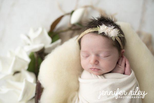 Newborn Baby in Basket