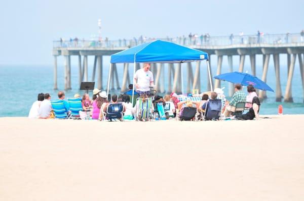 Worship on the beach