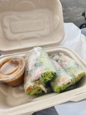 Fresh salad rolls.