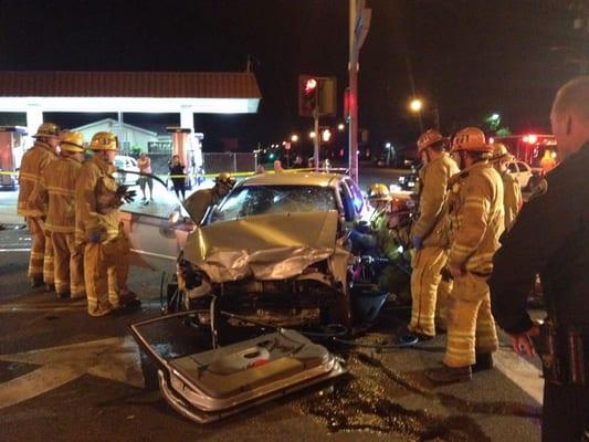 Traffic Accident at Garvey and New Ave.