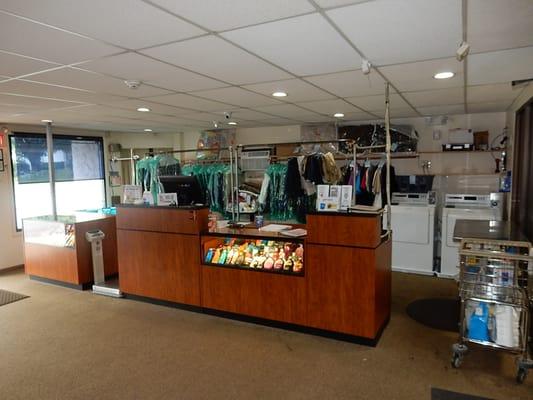 Friendly service counter for Dry Cleaning and Wash/Dry Fold service