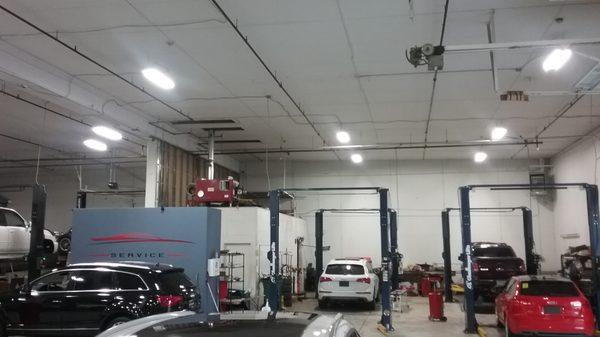 This is the service center, 6 challenger lifts to tackle any repair!!!