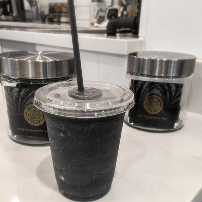 The Black Hawaiian - Made with activated charcoal but tastes like a Pina Colada