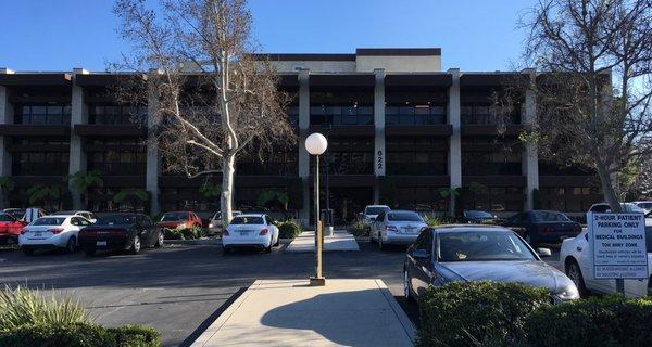 This is the building. It's hidden behind the white-ish building that is on Duarte Rd and they share a driveway.