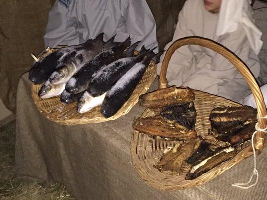 Fish market in town of Bethlehem